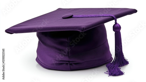 Silhouette of a purple graduation cap in PNG format