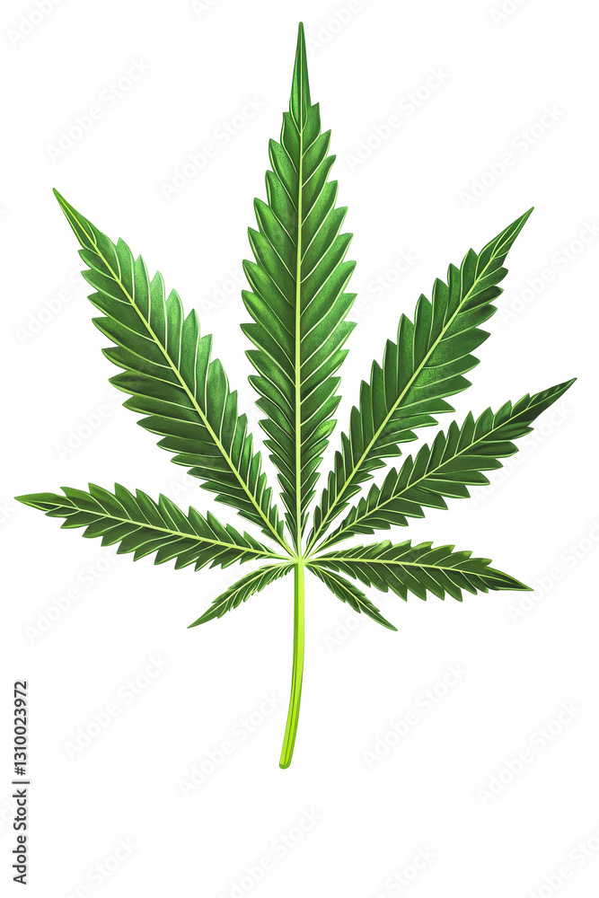 Isolated Cannabis Leaf Isolated Cannabis Leaf