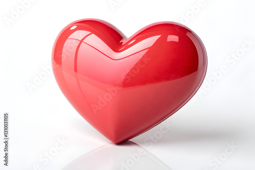 Glossy Red Heart – Symbol of Love and Romance