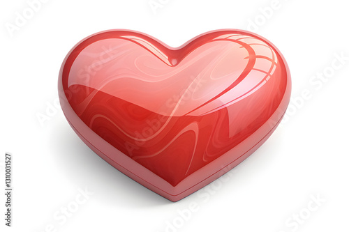 Artistic Red Heart with Nature Elements – Love Concept
