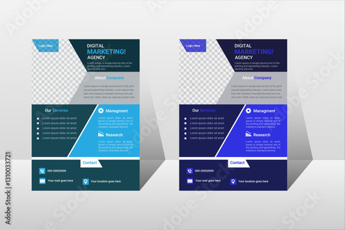 Colorful Marketing business flyer design template set, flyer in a4 for business marketing blueprint, progression, proclaim, publication, abstract and vector and trendy style flyer design
