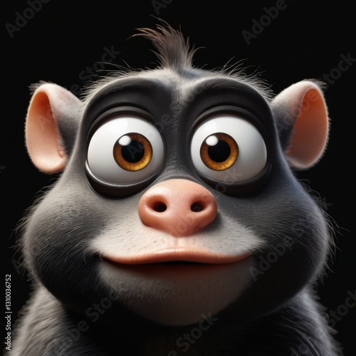 animal on black background