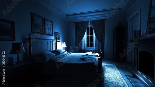 Dark Bedroom at Night