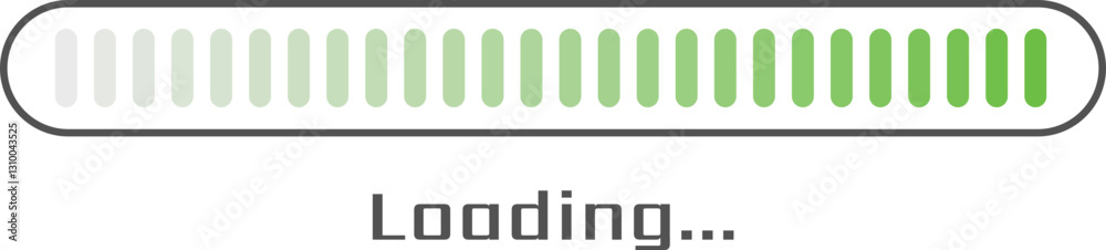 Clean, minimalist loading bar graphic.  Perfect for website design, app interfaces, or presentations to visually represent progress.