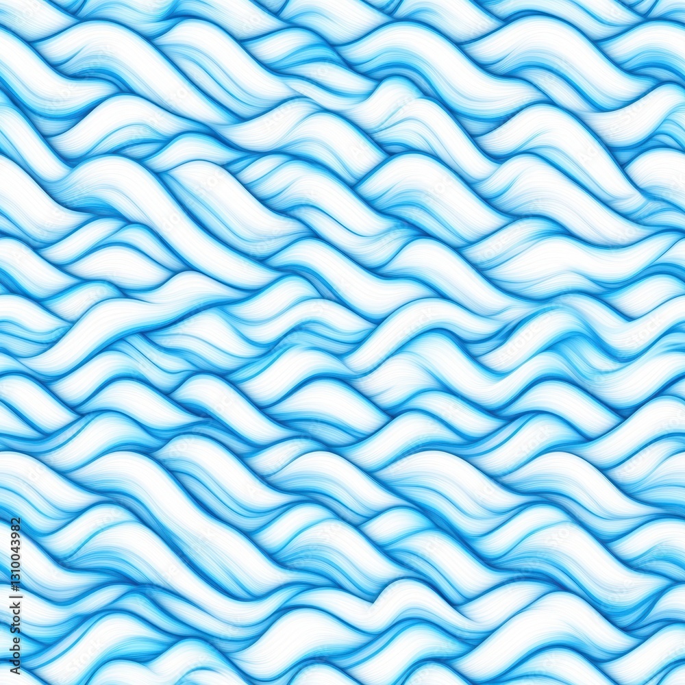 Fototapeta premium Seamless Flow: A mesmerizing pattern of flowing blue lines, evoking a sense of fluidity and movement.