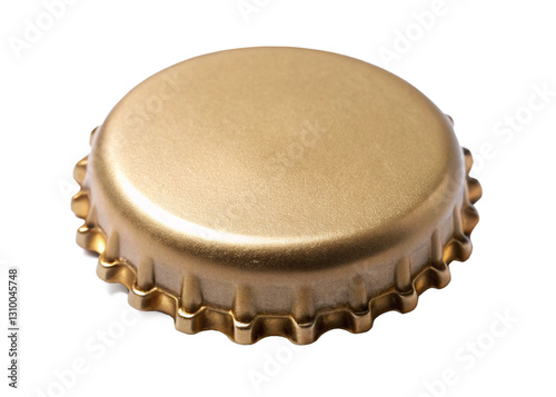 Sepia  bottle cap on white background