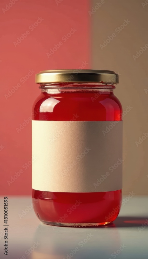Jam jar with changeable background, ideal for label showcase , honey, graphic Jam jar with changeable background, ideal for label showcase , honey, graphic