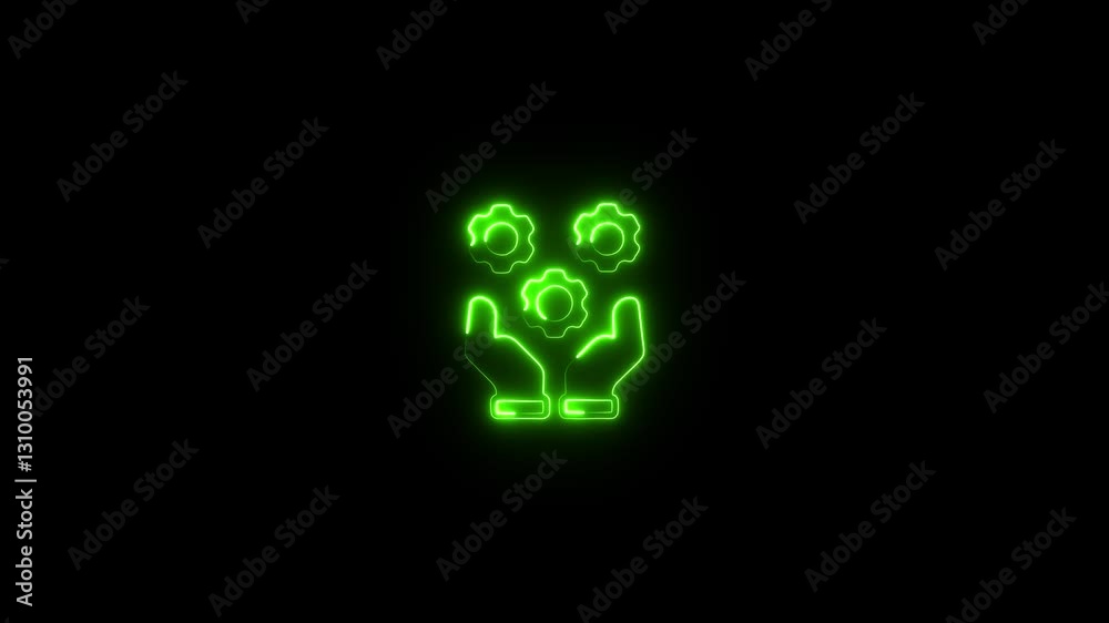 Glowing Neon Responsibility Icon, Accountability and Duty Symbol, HD Video Motion Graphic Animation on Black Background Glowing Neon Responsibility Icon, Accountability and Duty Symbol, HD Video Motion Graphic Animation on Black Background