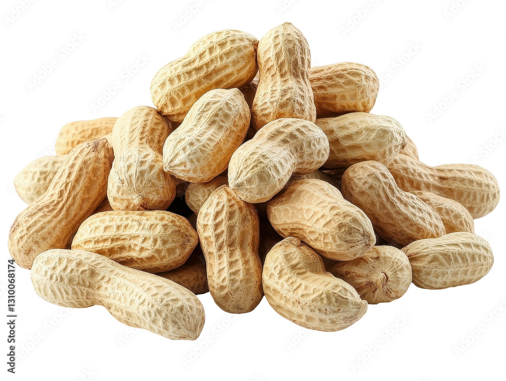 Isolated Gathering of Light Brown Peanuts Isolated Gathering of Light Brown Peanuts