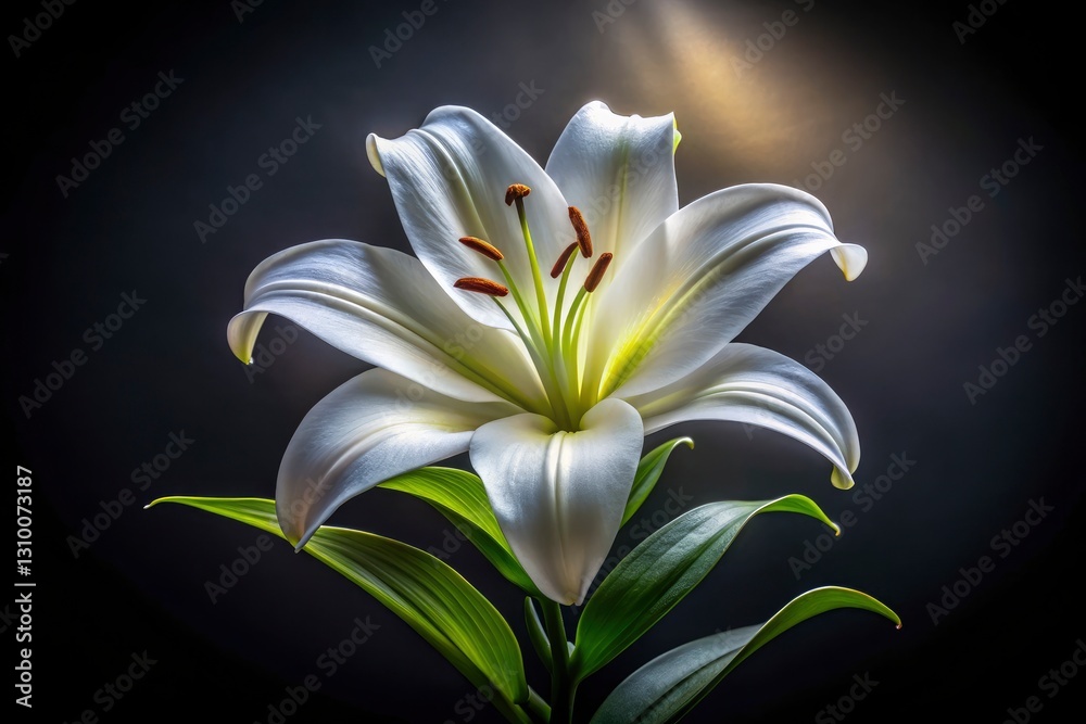 Dark Lily Bloom: Architectural Photography, Dramatic Lighting, Black Background, Flower Still Life, Macro Photography, Lily Closeup
