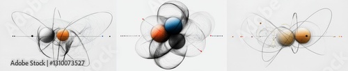 The atomic model has evolved over time through contributions from different scientists, illustrating the historical models used in fundamental chemistry
