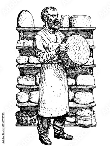 Celebrating artisanal cheese making with a dedicated craftsman working in his rustic workshop