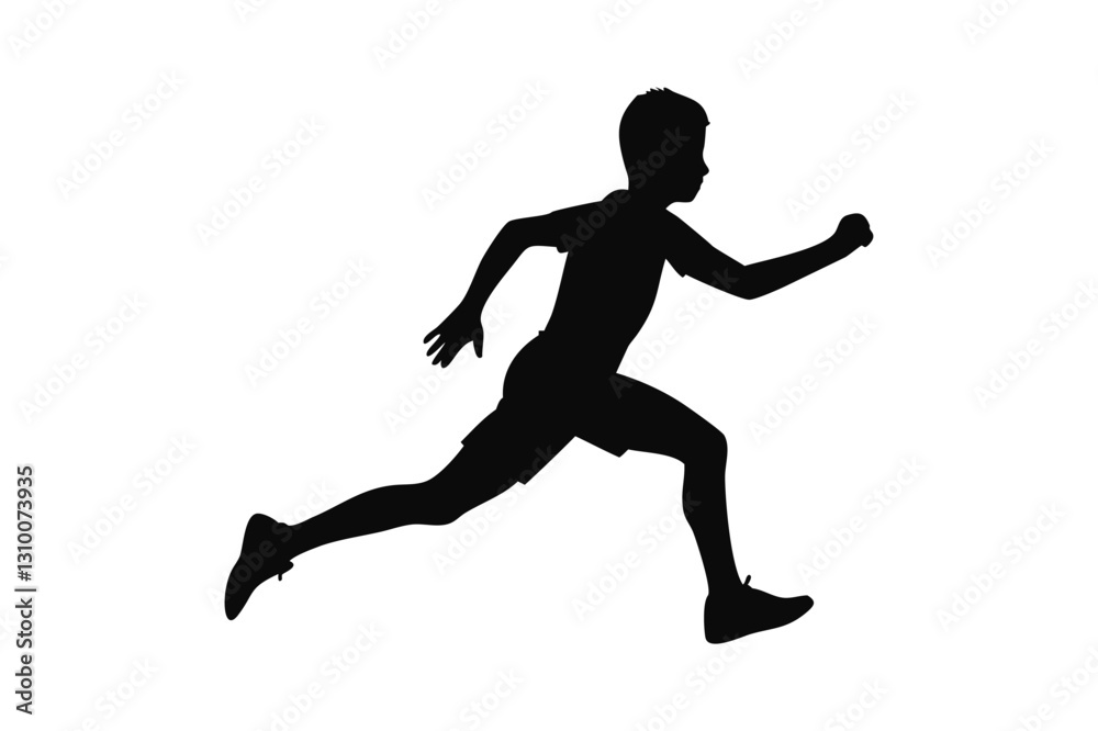 Fototapeta premium Runner in Motion Energetic Silhouette 