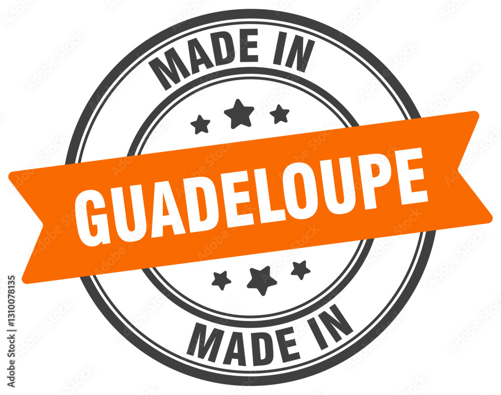 Fototapeta premium Made in Guadeloupe round sign. Made in Guadeloupe stamp.