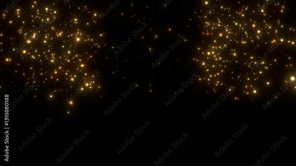 falling particles glitter gold sparkles background