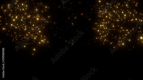 falling particles glitter gold sparkles background