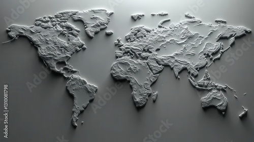 Obraz na płótnie Stylized, monochrome 2D representation of Earth. w salonie