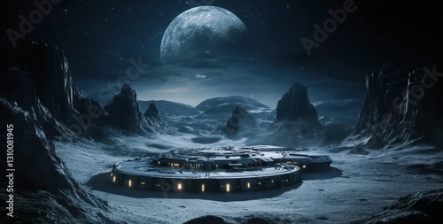 Concealed Facility on the Lunar Surface 
