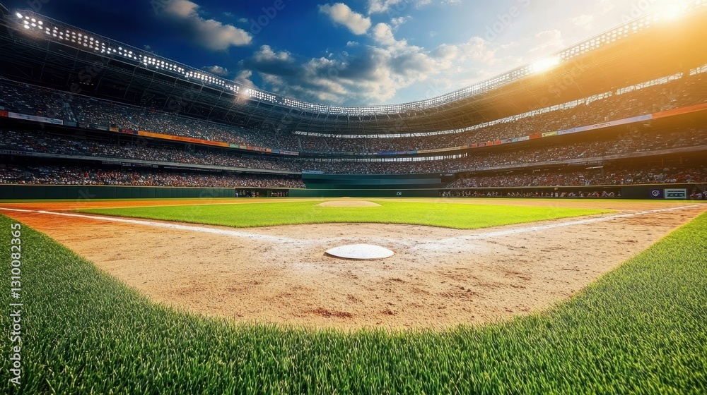 Experience the excitement of a professional baseball grand arena.