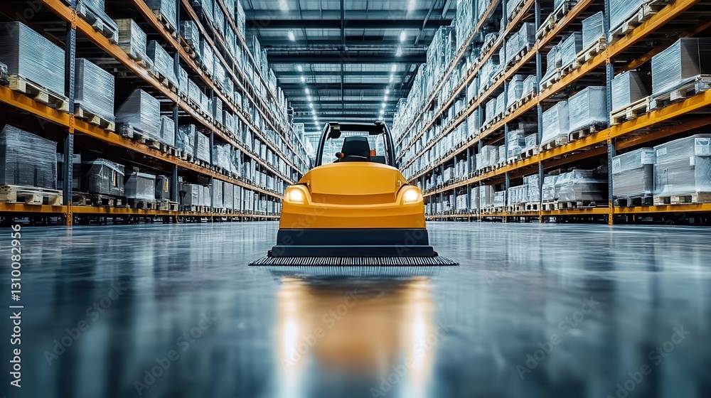 Modern industrial cleaning solutions for high-tech logistics environments.