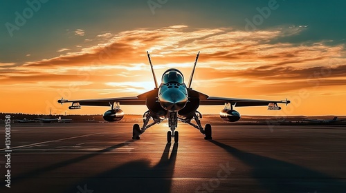 Obraz na płótnie Airforce jets on standby for mission. w salonie