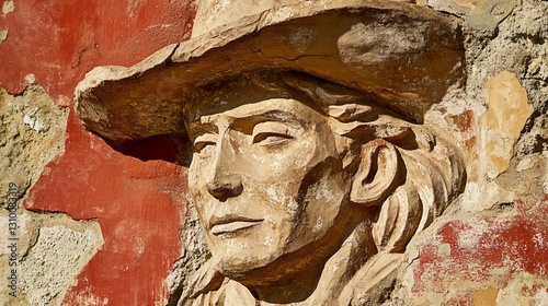 Vintage Mexican Door Detail | Close-up | Historic Architecture photo