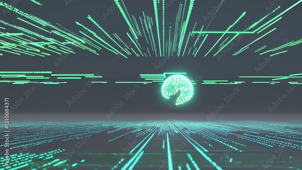 Voyage dans le cyberespace avec une intelligence artificielle futuriste