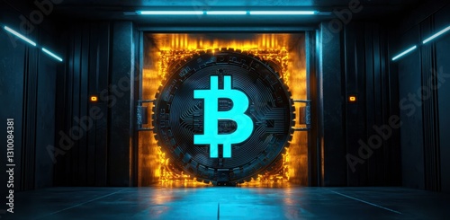 Obraz na płótnie This image represents the safety of digital assets on the blockchain. w salonie