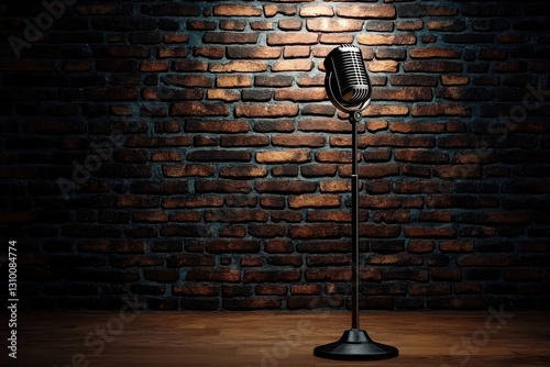 Obraz na płótnie Ideal setup for stand-up comedy performances and open mic events. w salonie