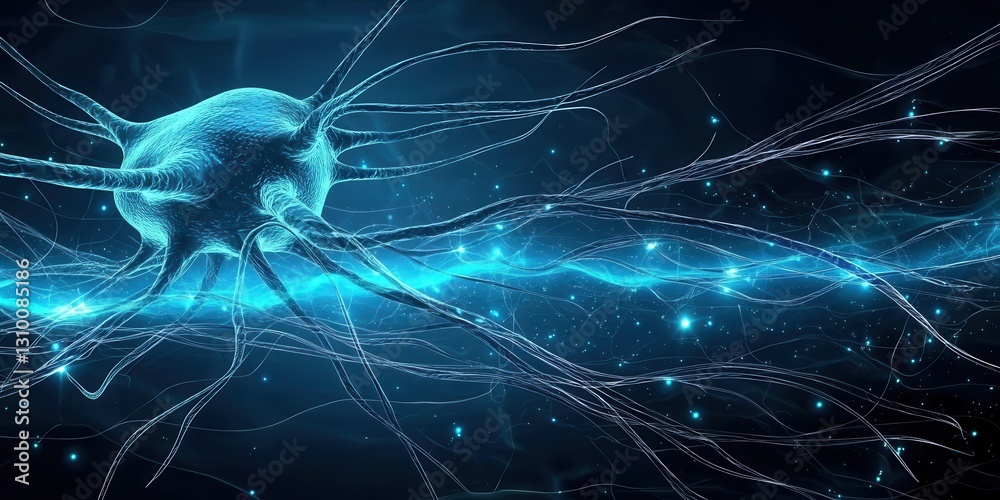 Medical and biological representation of the nervous system.