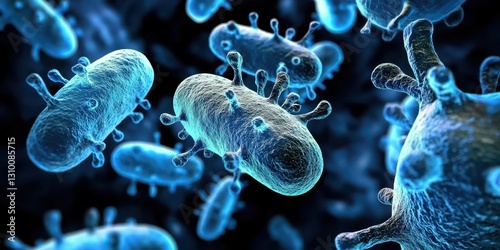 Obraz na płótnie Understanding Microbes: The Role of Bacteria in Medicine w salonie