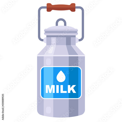iron milk can in the village. container for dairy products