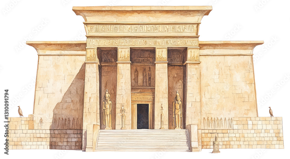 Fototapeta premium PNG Luxor Temple illustration landmark temple.