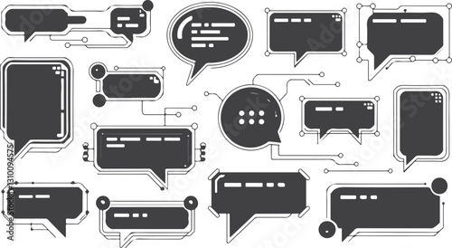 set of electronic devices vector