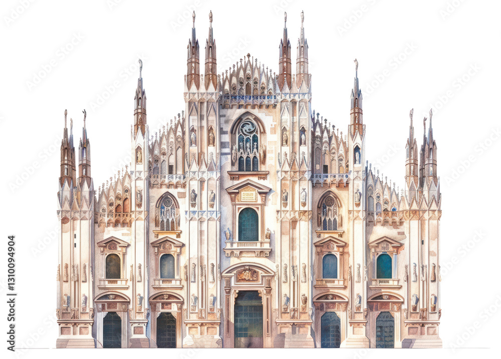PNG Duomo di Milano architecture illustration cathedral. PNG Duomo di Milano architecture illustration cathedral.