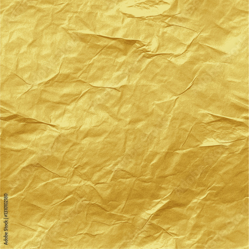 Golden Crumpled Texture Wrinkled Surface Illustration for Stylish Backgrounds