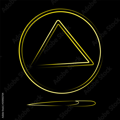 Vector isolated illustration of the Korean dalgona game with a triangle challenge.