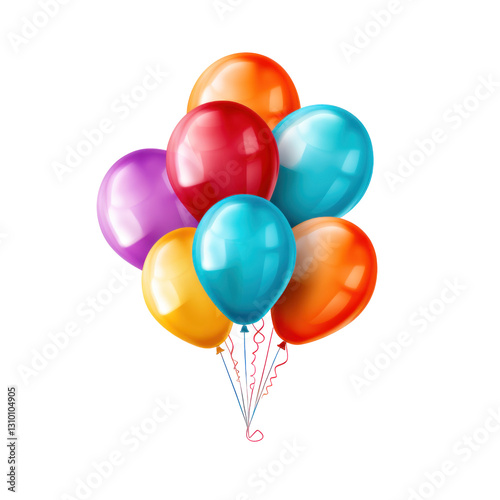 Wallpaper Mural colorful balloons isolated on white background Torontodigital.ca