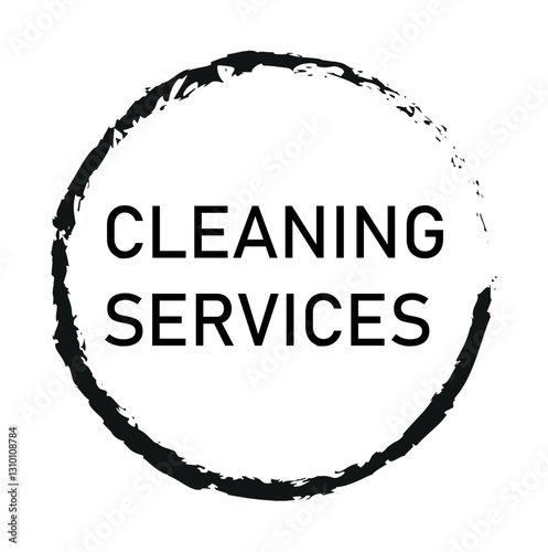  red stamp on white background. cleaning service vector icon