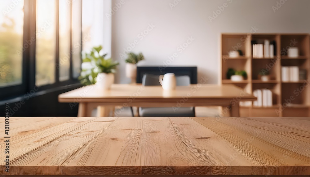 Elegant Rustic Minimalism A Wooden Table Stands Solitary in a Cozy Home Interior, Embracing Natural Textures and Warm Tones for Timeless Sophistication. Elegant Rustic Minimalism A Wooden Table Stands Solitary in a Cozy Home Interior, Embracing Natural Textures and Warm Tones for Timeless Sophistication.