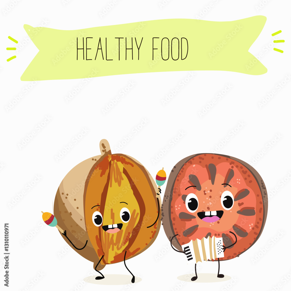 Bael fruit cute funny cheerful characters with different poses and emotions, wood apple whole and sliced. Vector hand drawn illistration. Bael fruit cute funny cheerful characters with different poses and emotions, wood apple whole and sliced. Vector hand drawn illistration.