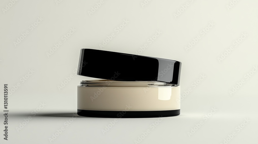 Cream Jar Mockup, Light Beige, Studio Cream Jar Mockup, Light Beige, Studio
