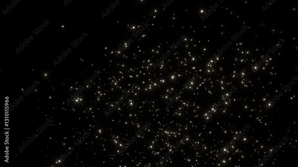 flying silver background sparks particles lights backdrop effect