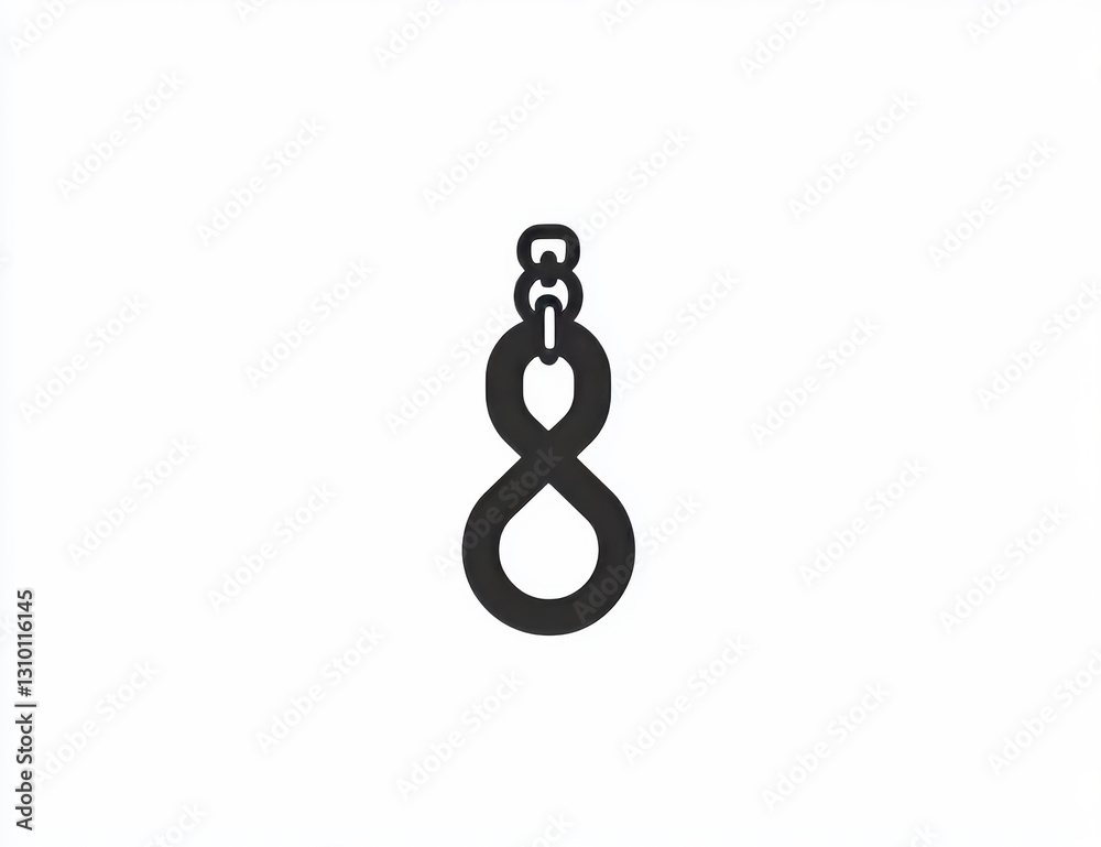 Icon depicting a modern, industrial crane with a hook for lifting Icon depicting a modern, industrial crane with a hook for lifting