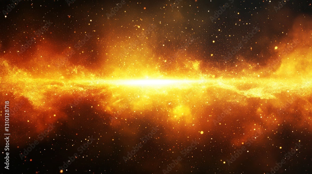 Fototapeta premium Vibrant light breaking through darkness creates an abstract cosmic landscape filled with color and inspiration Generative AI