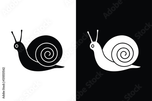 Snail insect icon vector on White Background ,Vector Art Illustration on white background.