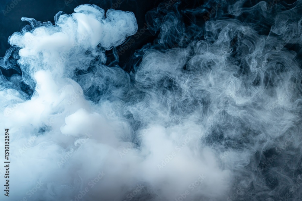 Light Smoke Drifting Across Dense Fog Creating a Mysterious Atmosphere Light Smoke Drifting Across Dense Fog Creating a Mysterious Atmosphere