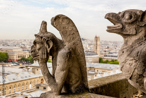 Wallpaper Mural Gargoyle on the Cathedral of Notre Dame in Paris Torontodigital.ca