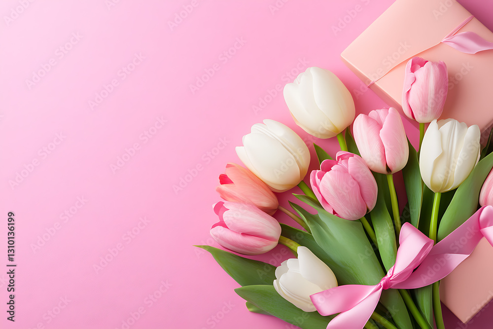 A touching and beautifully designed Mother's Day image with soft pastel tones, vibrant flowers, a heartfelt greeting card, and a thoughtful gift. A touching and beautifully designed Mother's Day image with soft pastel tones, vibrant flowers, a heartfelt greeting card, and a thoughtful gift.