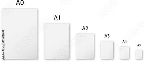 Karki o różnym formacie papieru. A0,A1,A2,A3,A4,A5.